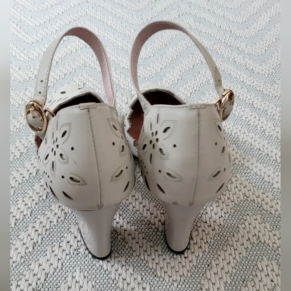 Women's Fashion Block Heeled Sandals - Off-white - Picture 5 of 5